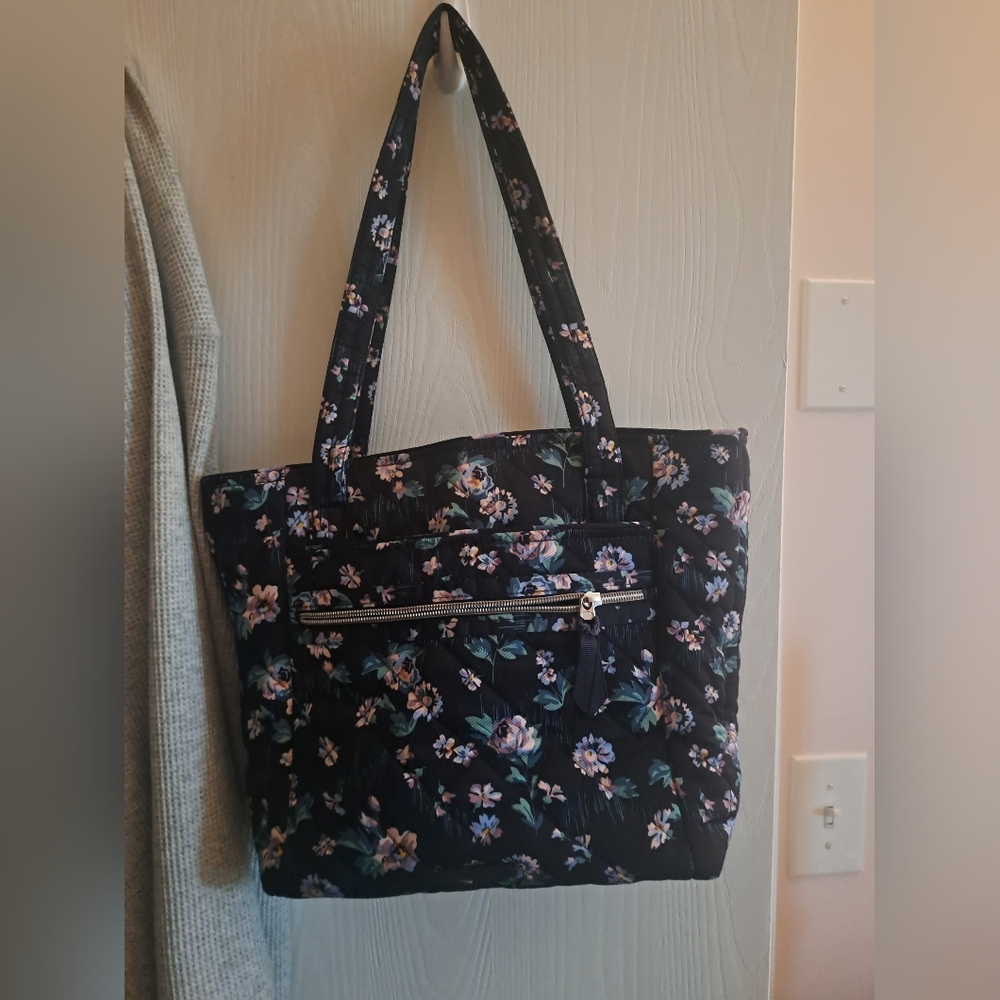 Vera Bradley Dark Navy Floral Tote Bag